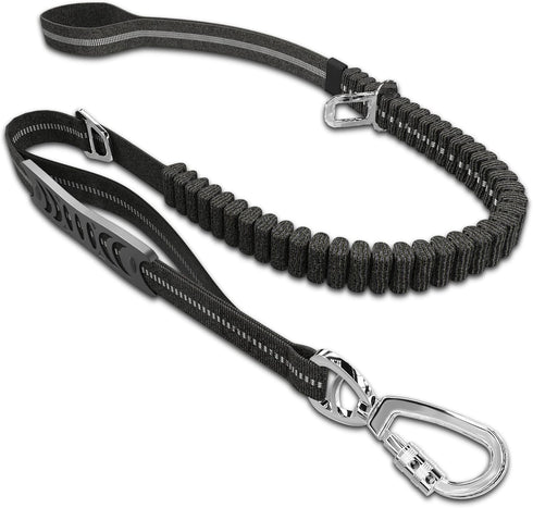 Heavy Duty Dog Leash 4-6Ft Length – Reflective Bungee Leash for Medium, Large Dogs with Traffic Control Handle