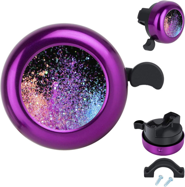 MZELQ Cute Bicycle Bell for Girls, Women, Kids, Adults - Adjustable Size Aluminum Bike Accessories Ring with Clear Sound