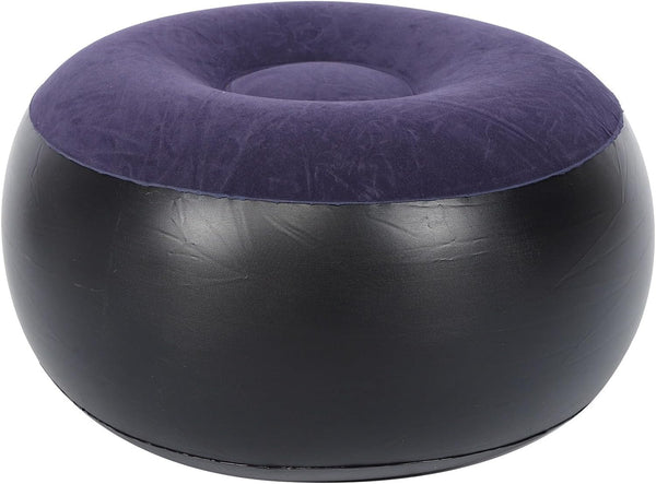 ZJchao Portable Inflatable Footrest Ottoman Ultra-Light PVC Camping Stool with Soft, 20.5"x7.9",