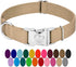Premium Nylon Dog Collar with Metal Buckle for Small Medium Large Breeds - Country Brook Petz, Copper Gold, Medium, 3/4