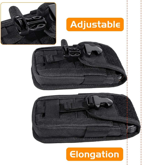 IronSeals 4.7"-6.9" 17 Pro/16 Pro/15 Tactical Phone Holster Pouch, Smartphone Pouch Phone Case Molle Gadget Bag Molle