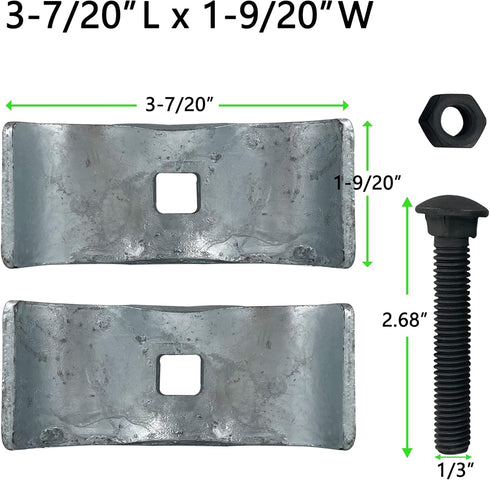 HITTITE 8 Set Dog Kennel Panel Clamps for Chain Link Fence Panel with 1-3/8"/32mm Diameter, Saddle Clamps