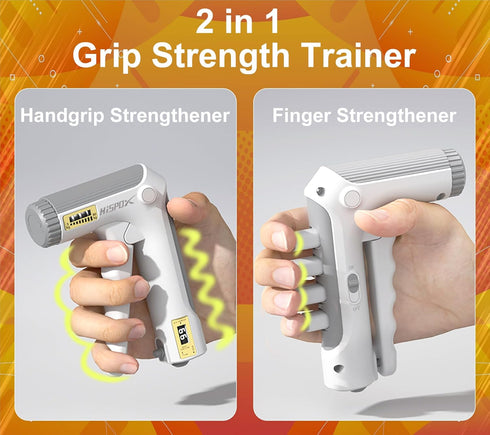 Hand Grip Strengthener, Handgrip Strength Trainer, Forearm Strengthener with Finger Grip Strengthener, Adjustable Resistance 22-132Lbs