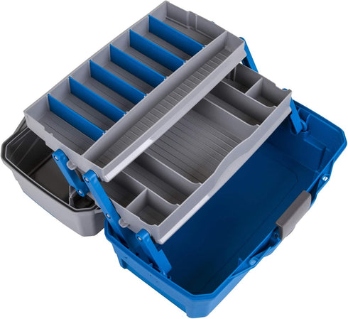 Flambeau Outdoors 6382TB 2-Tray Classic Tray Tackle Box - Blue/Gray