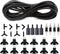 ALEGI 25 Feet 3/16 Inch Standard Aquarium Silicone Airline Tubing with Air Stones and Connectors for Fish Tank