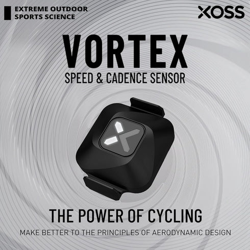 XOSS Vortex Cadence/Speed Sensor ANT+/Bluetooth 4.0, Wireless IPX7 Dual Modes Bike Computer for Road/Spinning/MTB