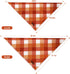 MR. CHUBBYFACE Fall Orange Plaid Dog Bandanas - Reversible Triangle Bibs for Dogs & Cats