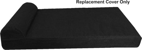 Dogbed4less Replacement Canvas External Cover for XXL Pet Bed - Black - 55"X37"X4" Size