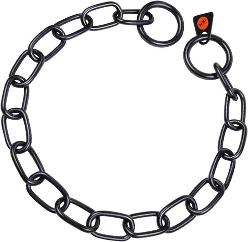 HS SPRENGER Short Link Necklace, Stainless Steel, 61 cm / 24 inch, Black, 0.108 kg