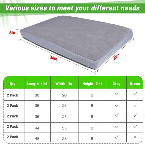 Dog Bed Covers Replacement, Washable 100% Waterproof Soft Dog Bed Sheet 2 Pack 36" x 23" S