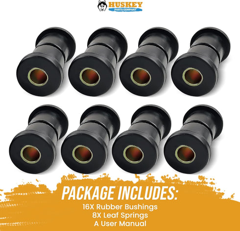 Huskey Club Car DS Golf Cart Front & Rear Leaf Spring Bushing Kit, Replaces OEM Sleeve Part No#: 1012303