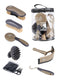 Harrison Howard Horse Grooming Kit, 7 Piece Horse Brush Set with Curry