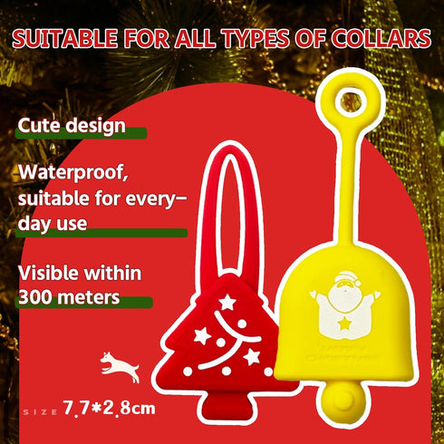 LaRoo Christmas Day Dog Lights for Night Walking,Led Dog Collar Lights for Nighttime Clip On Light up Dog Collar