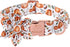 Halloween Dog Collars for Large Dogs with Flower Tie, Adjustable Pumpkin Collar for Small Medium Dogs, Boy & Girl