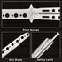 Moon Boat 2PCS Butterfly Knife Training Practice Comb, Unsharpened Blade Black Silver