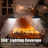 XTAUTO Portable Camping Fan with LED Lantern, USB Rechargeable Waterproof Tent Fan for Outdoor Hiking, Emergency Power