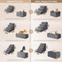 EHEYCIGA 18”H Dog Stairs for Bed, 4-Step Extra Wide Non-Slip Pet Steps for Small Dogs and Cats, Grey