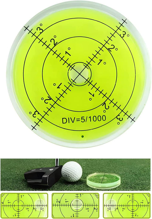 Ujicde Pro Putt Green Reader, Golf Ball Marker, Golf Putting Aid Round Bubble Level High Precision Reader Tool Golf