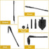 Folding Shovel (24.21'') - Camping Survival Off Road E Tool with Pickaxe, Portable Bag