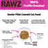 '-12 Pack Pack -4 (5.5 oz Rawz Natural Premium Pate Canned Wet Food for Senior Cats Cans Variety Flavor Bundle Flavors