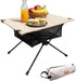 NACETURE Camping Table with Folding Legs and Mesh Storage Basket for Food,