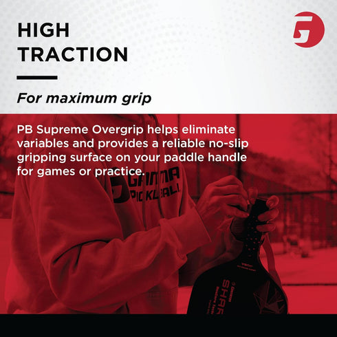 GAMMA Pickleball Supreme Overgrip, Easy to Apply Grip Tape for Pickle Ball Paddles, Multiple Color OG