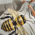 PALNKART 40x50in Bee Flowers Lightweight Flannel Blanket for Sofa Bed Travel Camping Chair, All Season Gift Blanket