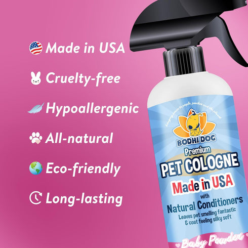 17 Oz Bodhi Dog Premium Dog Cologne - Deodorizing Dog Perfume & Conditioner for Dogs & Cats - Natural Long Lasting