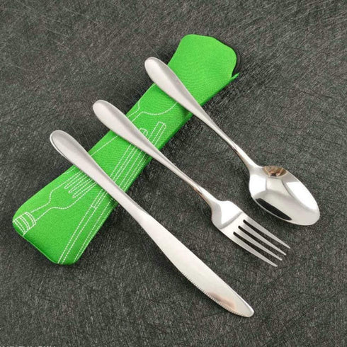 Set Sets Set Set Ochine Portable Travel Utensils Portable Stainless Steel Flatware Travel Camping Cutlery Portable