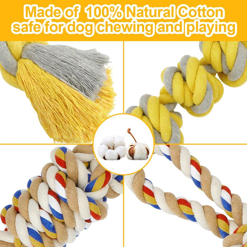 ETACCU Dog Rope Toys for Large & Medium Dogs, 2 Pack 22 Inch Tug of War Toy for Aggressive Chewers, Indestructible