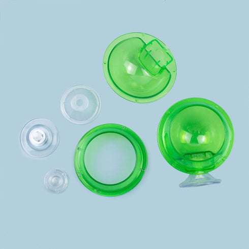 AUEAR 2 Pack Reptiles Suction Cup Feeder - Chameleon Feeding Bowl Water Dish Gecko Ledge Supplies for Lizards