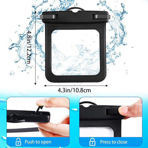 Xuniea 2 Pack Waterproof Car Key Fob Case Floating Keys Holder Pouch Holder Waterproof Small Waterproof Pouch for ID Badge Credit Card License Water Sports, Clear