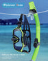 Snorkeling Gear for Adults - Dry-Top Snorkel Set with 180° Panoramic Wide View Diving Mask
