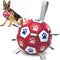 Diman 9 Nylon Straps Dog Soccer Ball, Interactive Tug of War Toy for Medium & Large Dogs, 7 Inch Birthday Gift