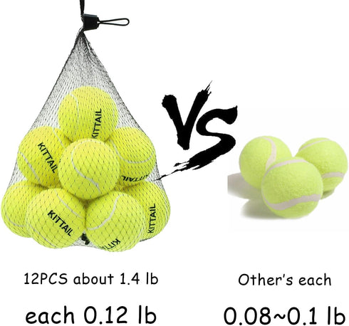12 Pcs Squeaky Tennis Balls for Dogs - 2.58" Interactive Toys, Safe and Durable for Small Medium Large Dogs