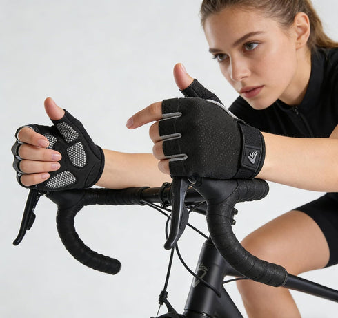 Mealah Men Women Half-Finger Workout Gloves - Lightweight Anti Slip Exercise Gloves for Cycling Gym Lifting