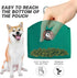 COOWONE Dog Treat Pouch, Magnetic Closure Small Dog Training Treat Pouch with Clip, Pocket Sized, Green