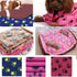 Pet Blanket for Cat & Dog Sleep Mat, Soft Warm Blanket for Hamster Puppy and Other Animals (Small, Pink+White)