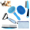 5-in-1 Pet Grooming Kit with Self-Cleaning Slicker Brush for Dogs & Cats,