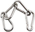 sprookber Set of 6 Stainless Steel Spring Snap Hook Carabiners, 304 Stainless Steel Clips