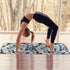 HXshaoye 71x26 inches 1 MM Elegant Vintage Flower Rose White Baby Blue thin yoga mat non slip for outdoor printed
