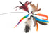 Fashion's Talk Feather Wire Wands Kitten Toys, Worm Teaser Wand Cat Toy with Replacement Pack