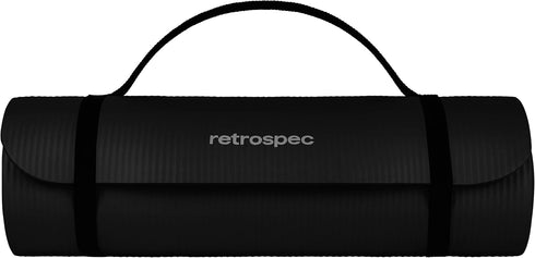 Retrospec Solana Yoga Mat 1/2" Thick with Nylon Strap for Men & Women - Non-Slip Exercise Mat for Yoga, Pilates,