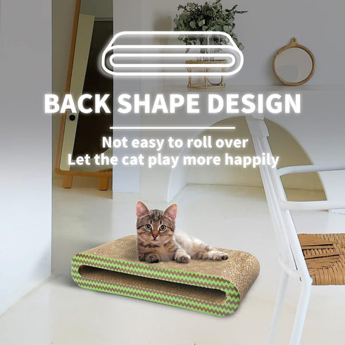 PAWISE Cat Scratcher Bed, Cardboard Sofa Kitten Scratching Board, Reversible Lounge Pad for Indoor Cats