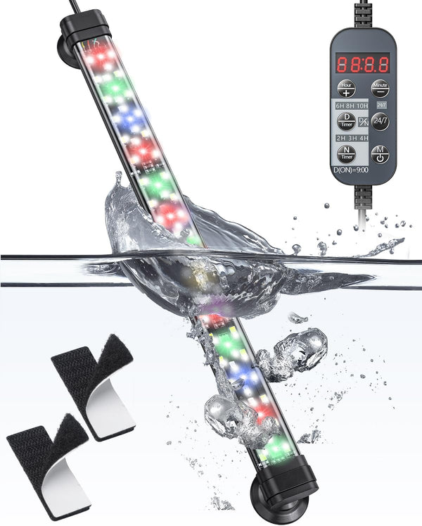 Pawfly 6.5 W Aquarium LED Light, 13 Inch 24/7 Fish Tank Light with Full Spectrum IPX8 Waterproof