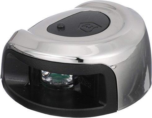 NV2012SSG-7 2-Mile Attwood LightArmor Navigation Deck Mount Sidelight, Green LED Lighting, Round Stainless Housing