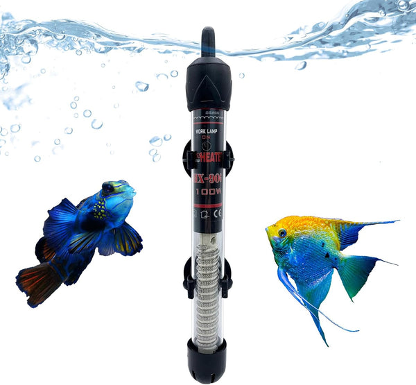 Adjustable Temperature Submersible Fish Tank Heater, Available in 25W/50W/100W/150W/200W/300W