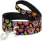 Buckle-Down Pet Leash - Bobo Sugar Skull/Paisley, Black/Multi Color, 4 Feet Long, 1/2" Wide