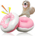 Cute Donut Dog Toy, Indestructible Squeaky Chew Toy for Aggressive Chewers, Medium & Large Breeds (Pink)
