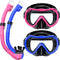 Snorkeling Gear for Adults, 180° Panoramic View Snorkel Mask Set, Anti-Fog Anti-Leak Dry Top